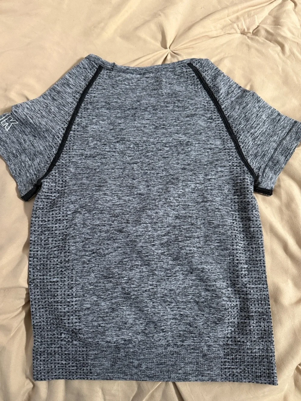PINK Victoria's Secret Gray Heather Active Short Sleeve Tee - Picture 3 of 3